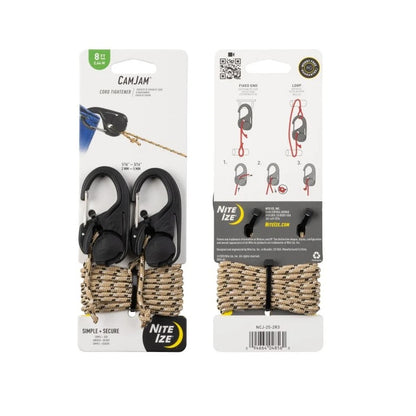 Nite Ize CamJam® Cord Tightener 2 Pack with 8 ft. Rope